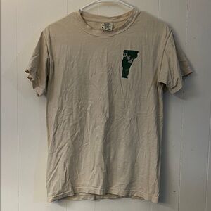Comfort Colors Cream Tee with Green Graphic